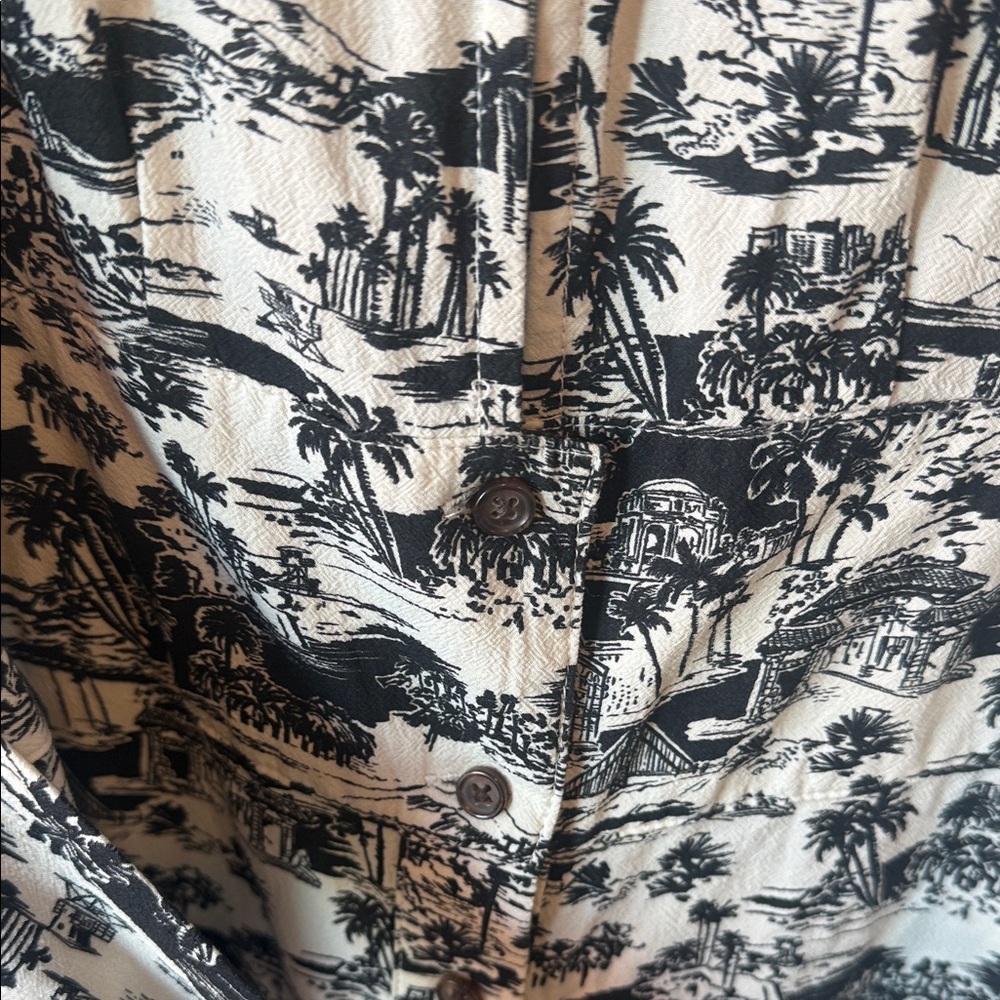 Marine Layer Black and White Tropical Jumpsuit - Picture 6 of 10
